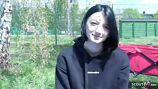 GERMAN SCOUT - First Anal Sex for Skinny Girl Madison Quinn at Wrapped up Place Shipwreck throw off